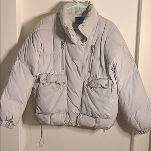 GRAY OVERSIZED PUFFER JACKET